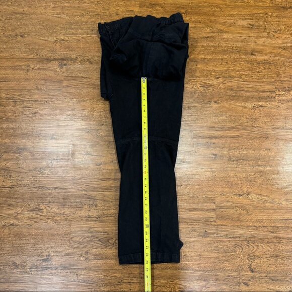 Free People We The Free Black Marx Slouchy Baggy Cargo Denim Jeans Women's 30x29 - Picture 9 of 10